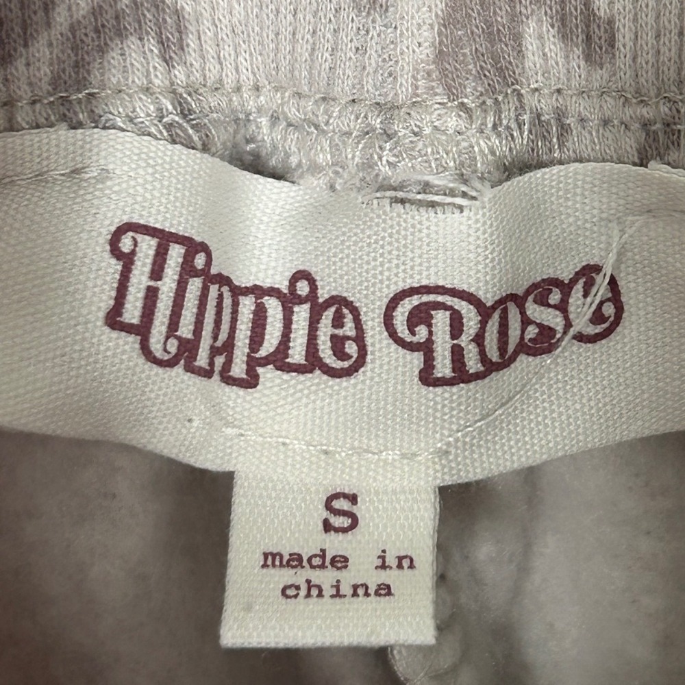 Hippie Rose Gray Leopard Print Jogger Sweat Pants Women's Size Small NWT - Picture 4 of 7